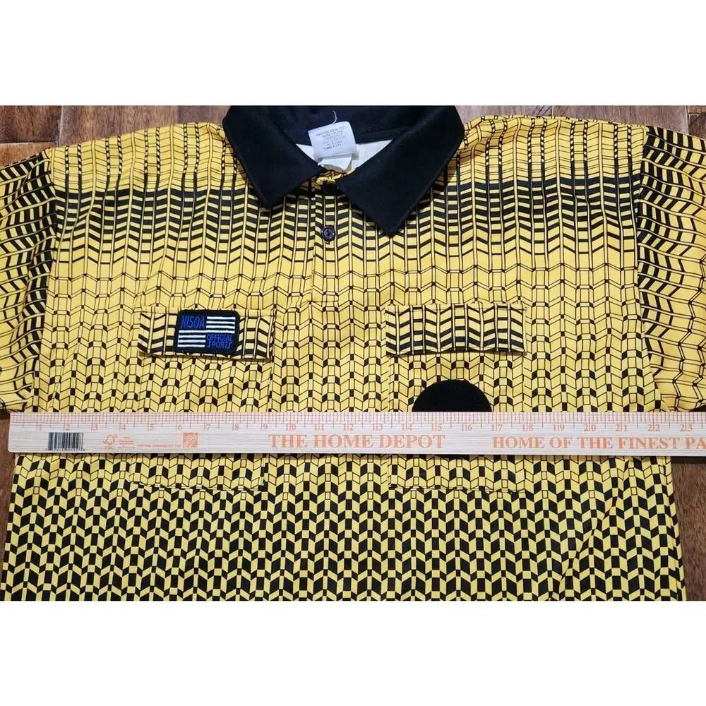 Official Sports International NISOA Soccer Referee Jersey LG Gold Short Sleeve - Picture 8 of 9